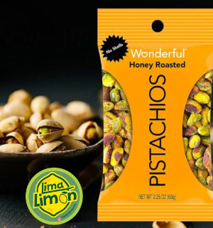 Pistachos tostados en miel 63g